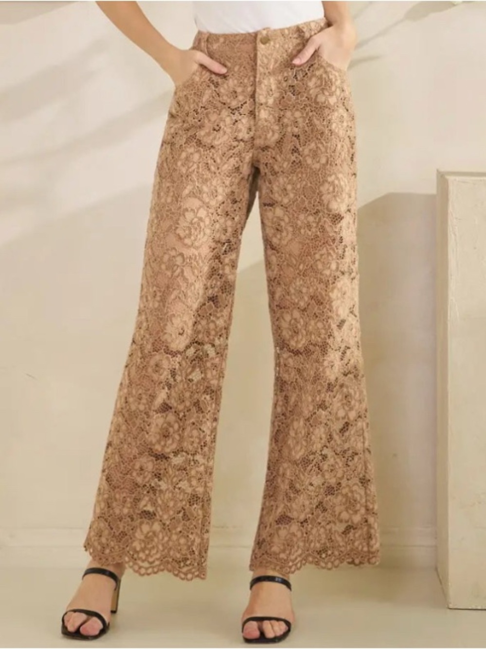 OLI + HALI Floral Lace Pants